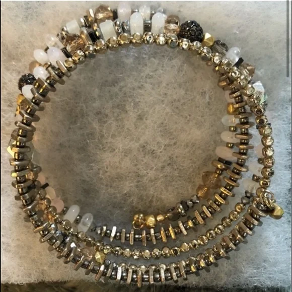 Stella & Dot | Retired Mixed Metal Bangle Wrap Keely Bracelet - Picture 7 of 8